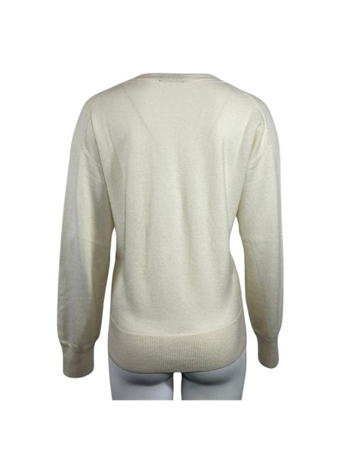 CARDIGAN DONNA SCOLLO A V PANNA ESSENTIEL STUDIO | LMD021PANNA